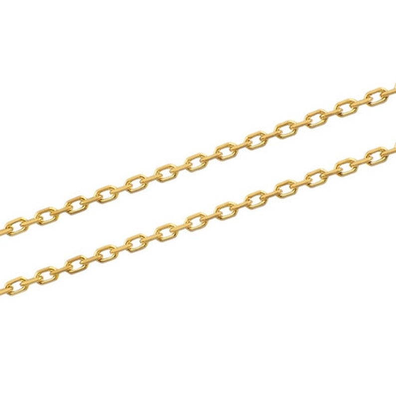 Cable link chain 3x2mm 1m choice: gold or silver plated Plaqué or