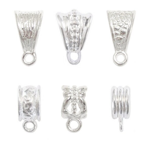 Assortiment bélière mixte - plaqué argent (5 pièces)