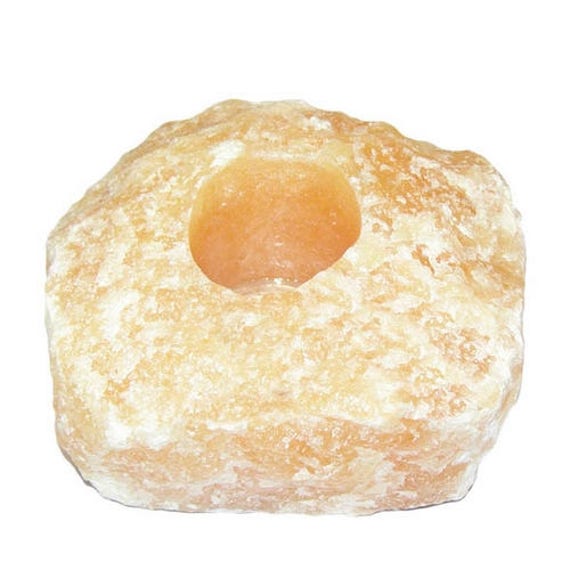 Bougeoir en Calcite Orange