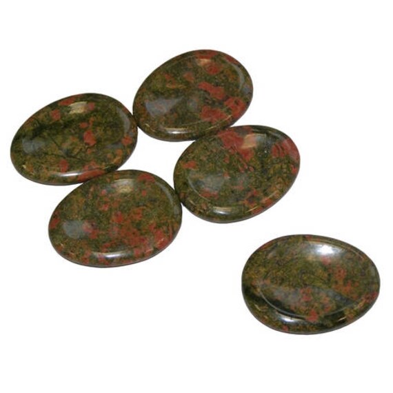 Galet Worry Stone en Unakite