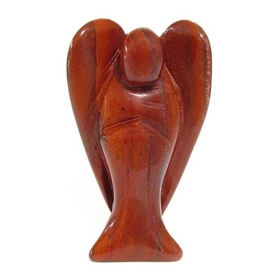 statuette Ange en Jaspe Rouge 5cm