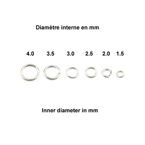 Lot de 15 Petits anneaux ouverts fins en Argent Massif 925 Diamètre 1,5 à 2,5 mm Composant de bijouterie pour tous les créateurs de bijoux image 5