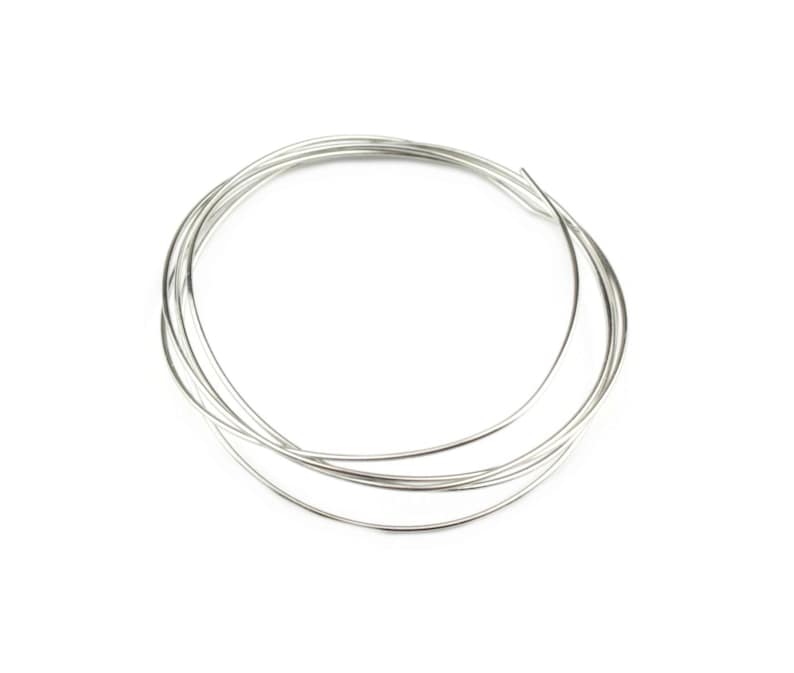 Alambres en Plata de Ley 925 Alambres duros 50 centímetros Diámetro a elegir Fornituras de joyería Elaboración de anillos conectores eslabones Ø 0.6 mm