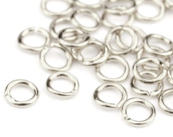Lot de 15 Petits anneaux ouverts fins en Argent Massif 925 Diamètre 1,5 à 2,5 mm Composant de bijouterie pour tous les créateurs de bijoux