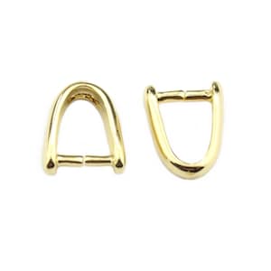 Set of 2 Bails 24 K Gold Plated Size 10 x 8 mm For drilled pendant Craft findings to create personalized pendant and necklace