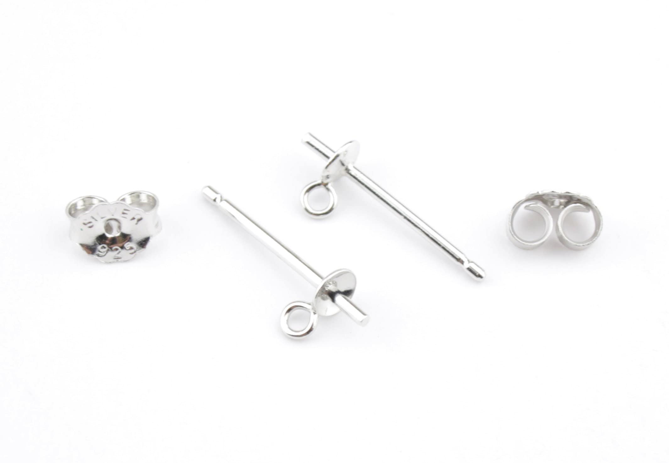 Drop Earrings Sterling Silver Ball Ring Earring Pair Of Implant Grade Titanium Silver Ball Stud 2mm, 3mm,  Or