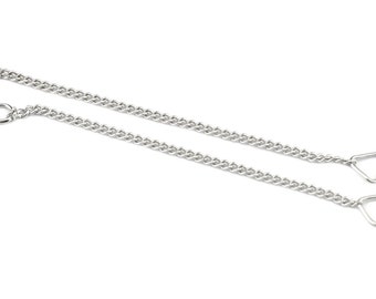 Long thin chain Black or White Rhodium Plated 50 mm with triangle jump ring Jewelry findings for DIY earrings