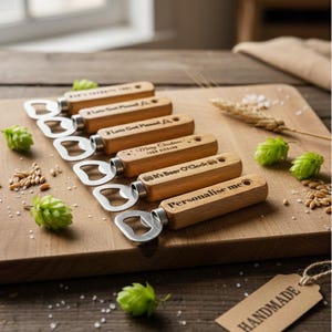 Personalised Wooden Bottle Openers image 1