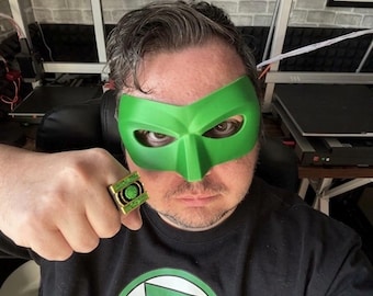 3D Printed Green lantern  Mask and ring