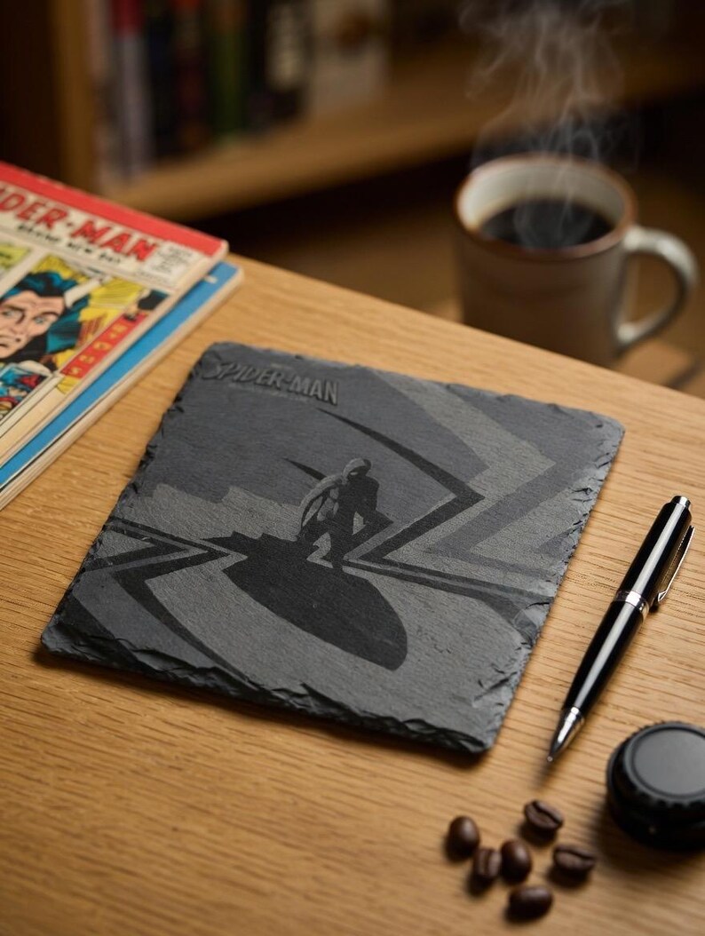 Movie / Tv show Slate Coasters / personalised coasters Spider 1