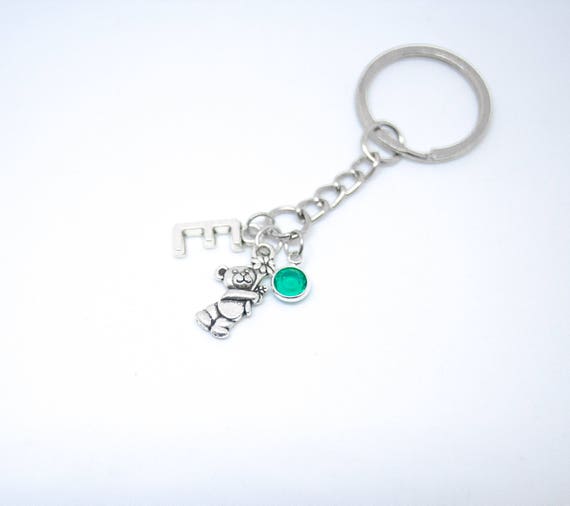 personalised teddy bear keyring