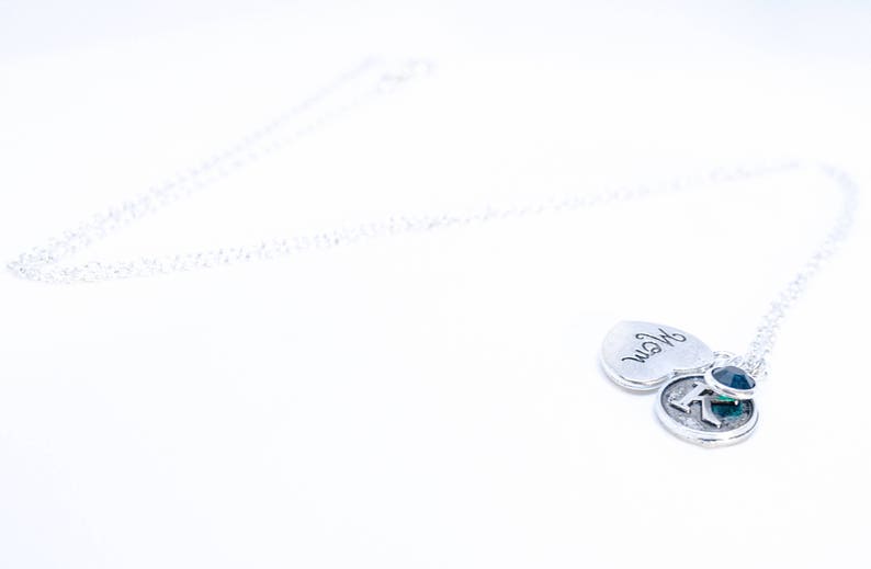 mom and son birthstone necklace