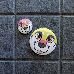 Fursona Pin YCH "Blep" - Custom Pinback Button - 1", 1.25", 2.25"