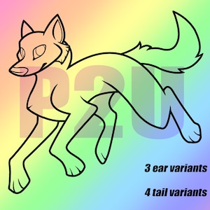 P2U Base Feral Canine Fullbody (v1) - Read Description!