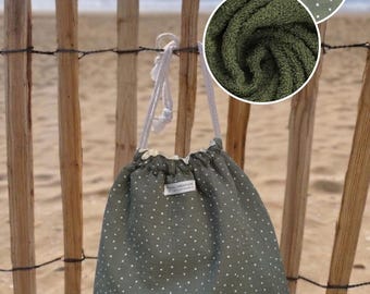 2-in-1 beach bag/towel - 5 designs to choose from, waterproof + inflatable cushion included - beach bag - organic cotton gauze