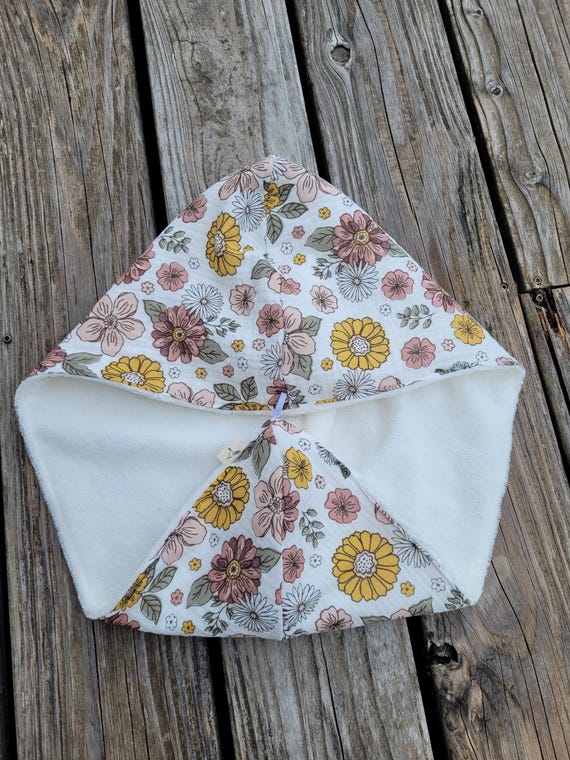 Haarturban-Handtuch mit Musterauswahl, aus Bio-Baumwollgaze und  ultraweichem Bambus-Mikrofaser-Schwamm - Handgefertigt - - Etsy.de