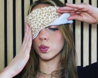 Adjustable sleep mask - travel mask - sleep mask in organic cotton and ultra-soft bamboo microfiber - choice of prints