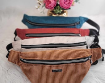 Corduroy fanny pack 31 colors to choose from - customizable - men or women - waterproof interior color of your choice - HANDMADE