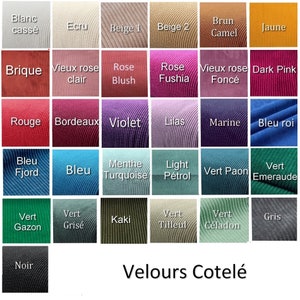 Trousse 31 couleurs velours dispo maquillage avec rangements pour pinceaux, crayons version velours tissu au choix image 7