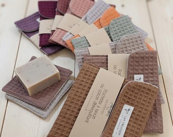 Pouch/Case for storing soap or wipes, waterproof - honeycomb cotton, color of your choice
