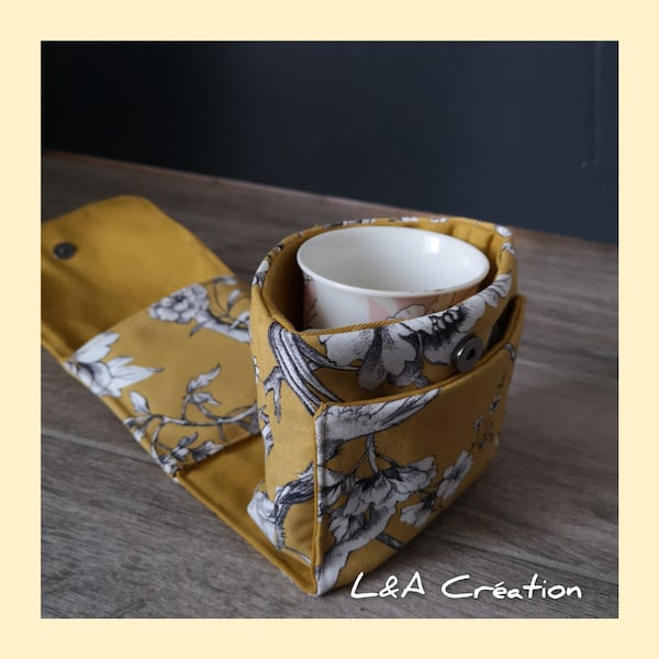 Mug Bag - 60 Motifs disponibles au choix-  sac pour tasse à thé ou café - sachet thé dosette café - cuillère- sucre - L&A Création HandMade