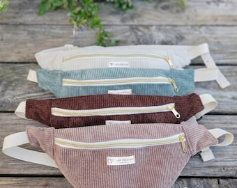 Customizable corduroy fanny pack - unisex style - choice of colors - Christmas gift idea