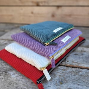 31 couleurs Pochette Housse Velours côtelé - pour tablette Ipad Ordinateur - personnalisable et sur mesure - Idéal Cadeau