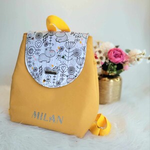 Sac à dos enfants - 18 coloris -  personnalisation prénom - sac maternelle, sac crèche, sac doudou -  imperméable - mixte - idée Cadeau