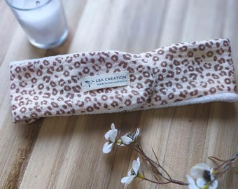 Makeup and skincare headband - available in many colors and prints - Organic cotton gauze and ultra-soft bamboo sponge - Handmade