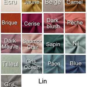 Chouchous scrunchie en Lin disponible en 17 couleurs matière naturelle fait main artisanal image 5
