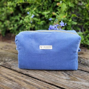 Grande trousse toilette, Vanity en velours - 31 couleurs personnalisable - motifs intérieur au choix - pochettes intérieures - idée Cadeau