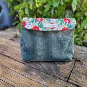 Trousse - 31 couleurs velours dispo - maquillage avec rangements pour pinceaux, crayons - version velours - tissu au choix - idée cadeau