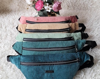 31 colors corduroy fanny pack - fully customizable - unisex model - waterproof interior - Ideal gift