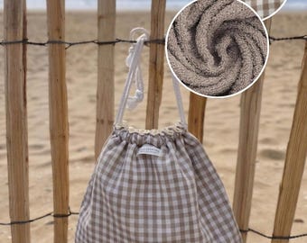 L&A Création 2-in-1 Towel Pouch - 5 designs to choose from *waterproof + inflatable cushion included - beach bag - cotton gauze