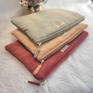 Pouch Cover - 31 colors to choose from - Corduroy for Ipad Tablet Computer - customizable color - custom made - gift idea