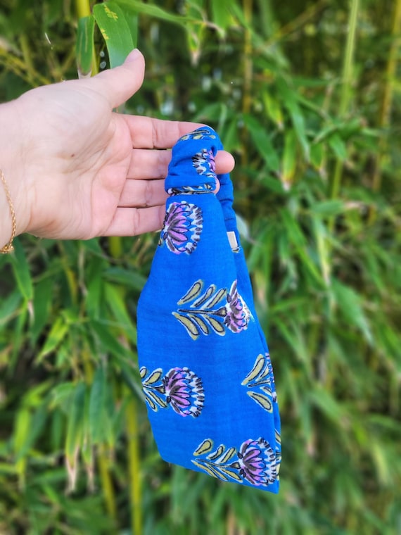 Fascia Per Capelli In Cotone. Donna. FATTO A MANO In Italia. Tessuto - Foto 9