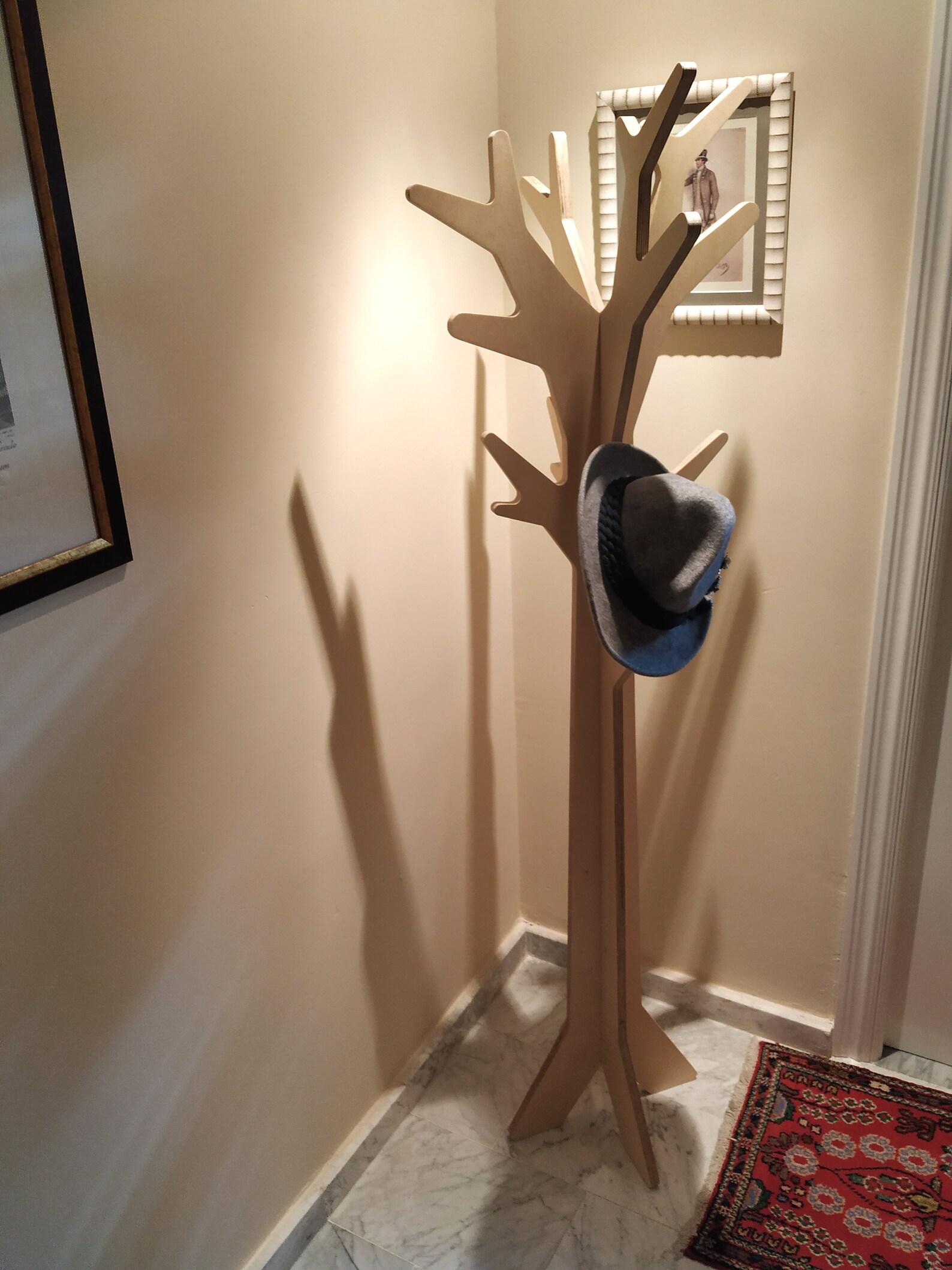 Standing hanger in tree birch wood Etsy