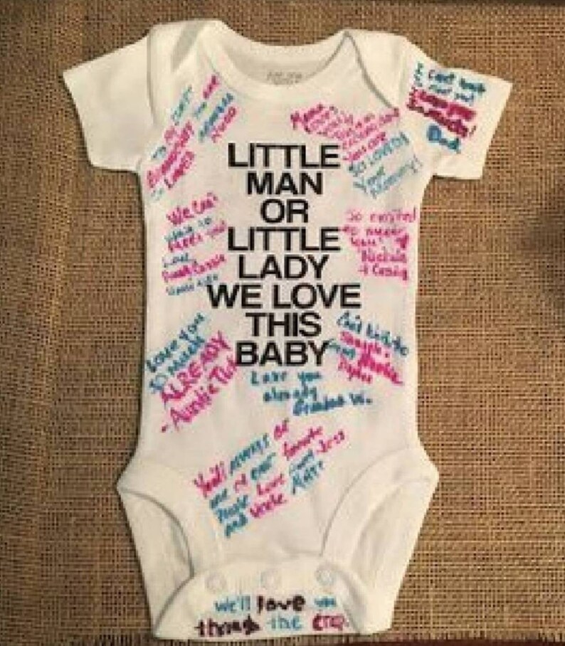 Gender Reveal Party Signed Onesie Keepsake Birth Etsy
