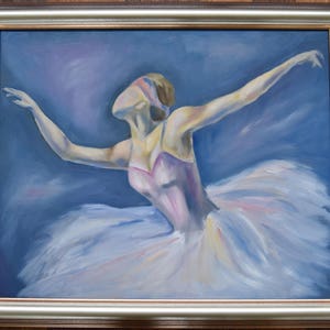 Ballerina oil on canvas painting