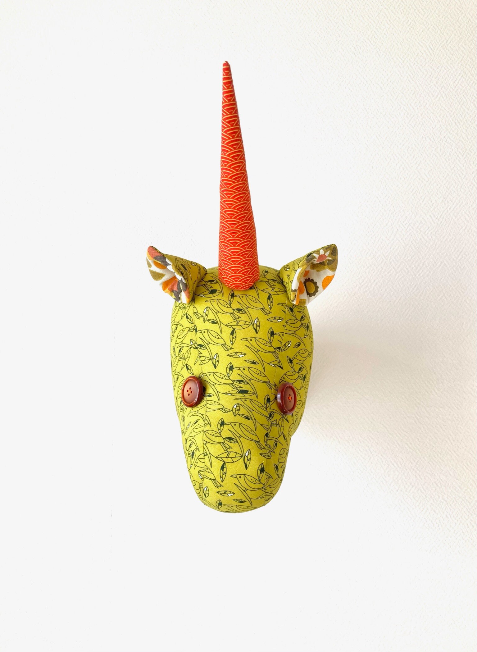 Trophée de Licorne Verte et Orange