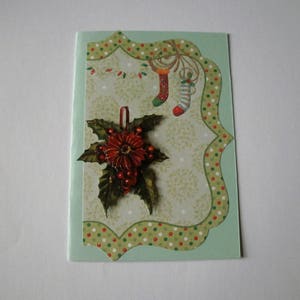 71 Carte 3d poinsiettia pour noel ou nouvel an 画像 1