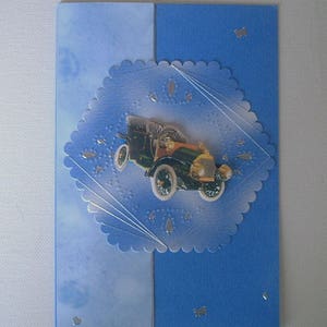 Carte homme voiture ancienne