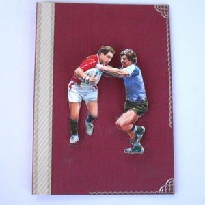 21 - Carte de voeux 3d sport  joueurs de rugby