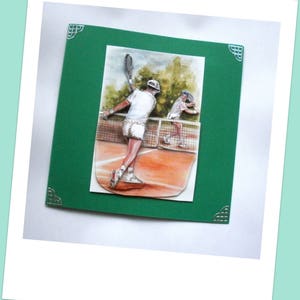 12 Carte de voeux de sport tournoi de  tennis