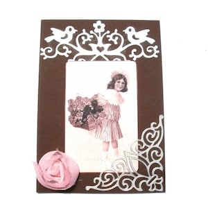 120 Carte de voeux vintage petite fille