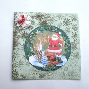114 - Carte de voeux  pere noel