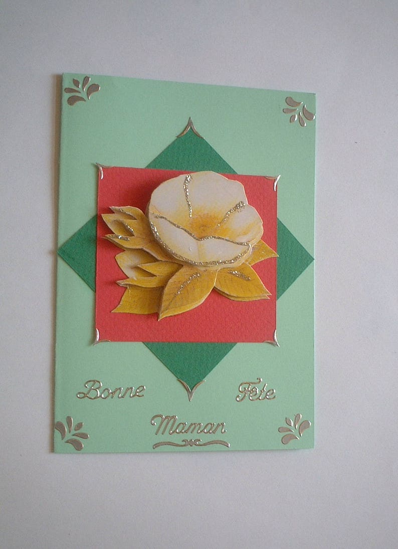 7 Carte de voeux bonne fête maman camélia image 1