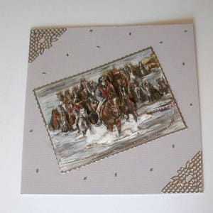 27 Carte de voeux 3d la cavalerie arrive au galop