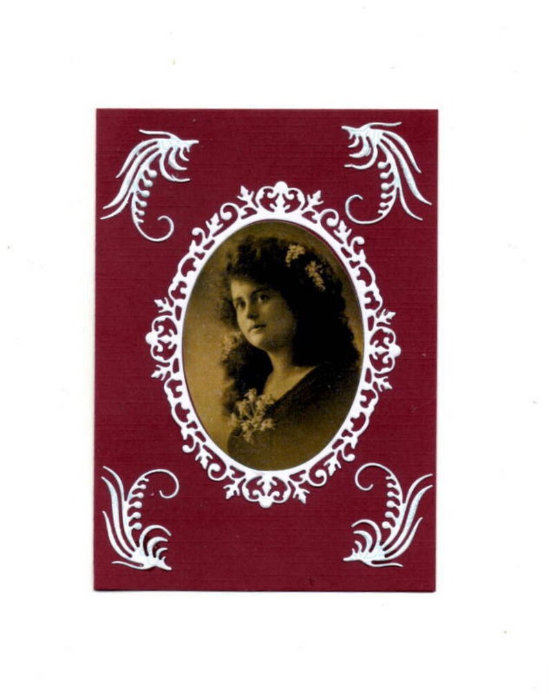 307 Carte de voeux vintage portrait femme 1930 image 1