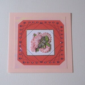 Carte de voeux 3d et brodée avec perles n° 9